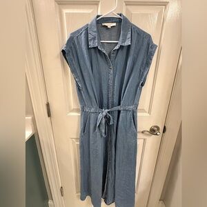 LOFT - Chambray - Size 14 - button down dress